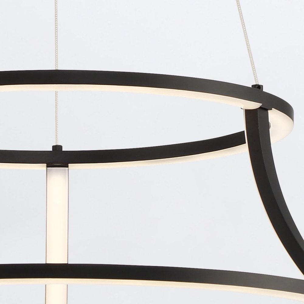 QN-CADOUX-P-BK Cadoux LED Pendant Chandelier Matte Black