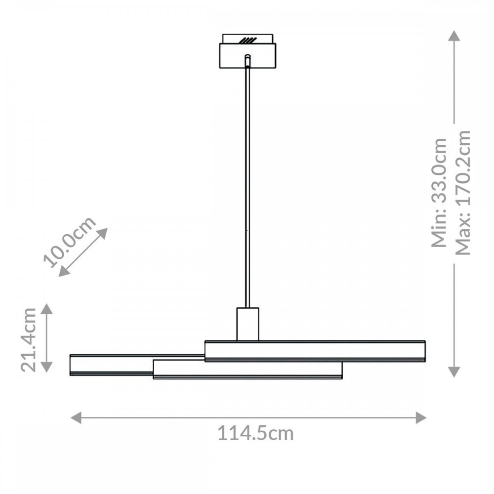 QN-CAMENO-LP-BG Cameno LED Linear Pendant Brushed Gold