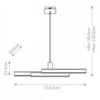 QN-CAMENO-LP-BK Cameno LED Linear Pendant Matte Black