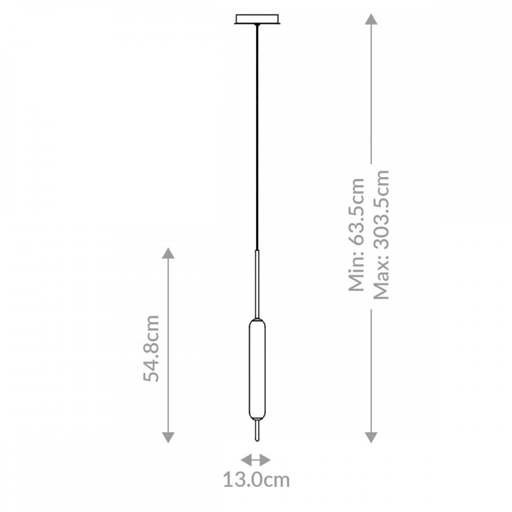 QN-CUMBERLAND-1P-BK Cumberland 1 Light LED Pendant Matte Black