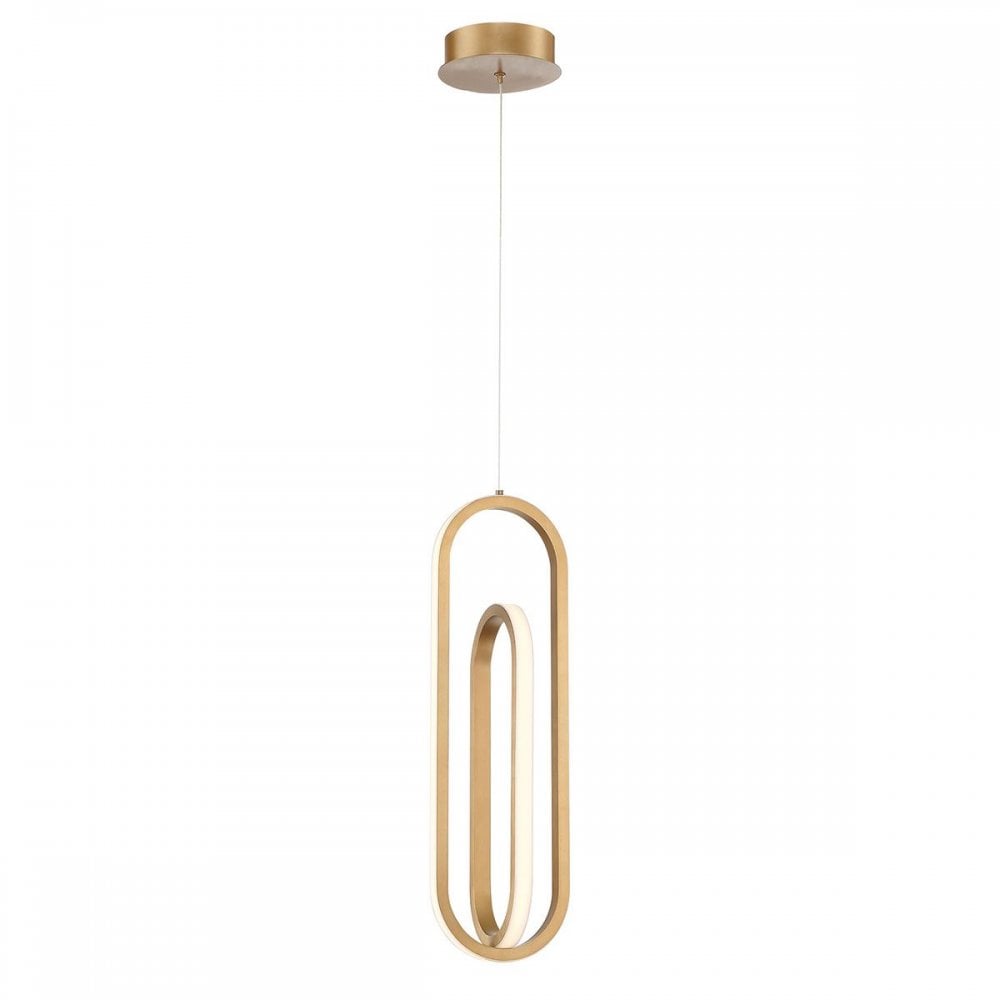 QN-DEMARK-1P-BG Demark LED Pendant Brushed Gold