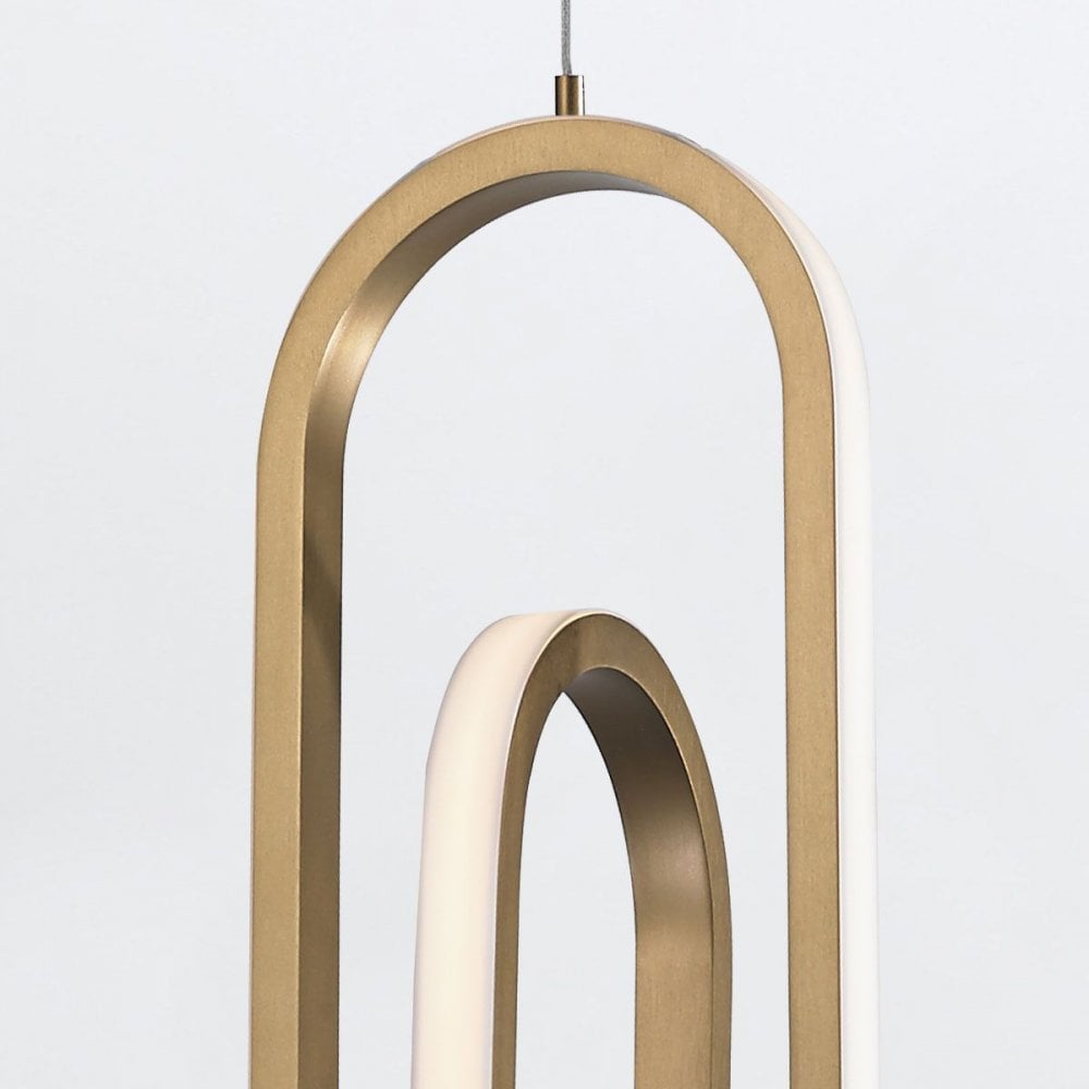 QN-DEMARK-1P-BG Demark LED Pendant Brushed Gold