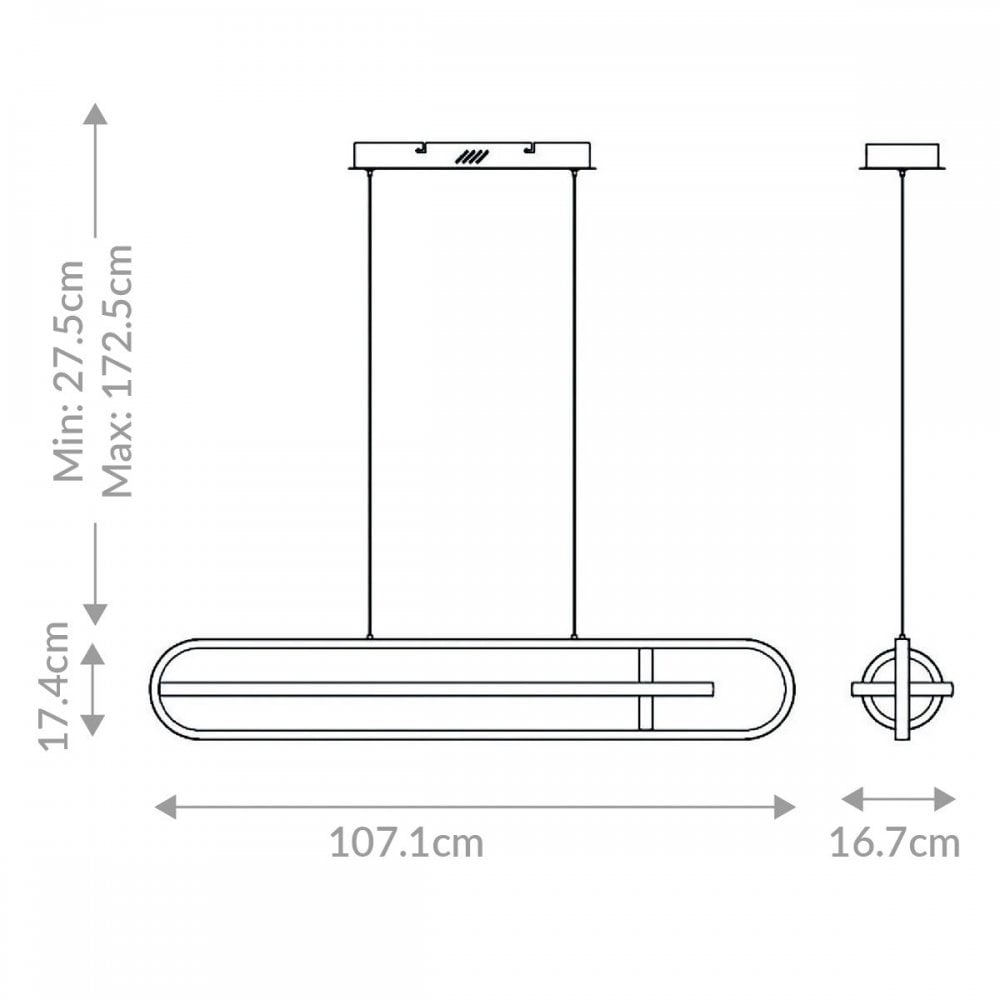 QN-DEMARK-1P-BK Demark LED Pendant Matte Black