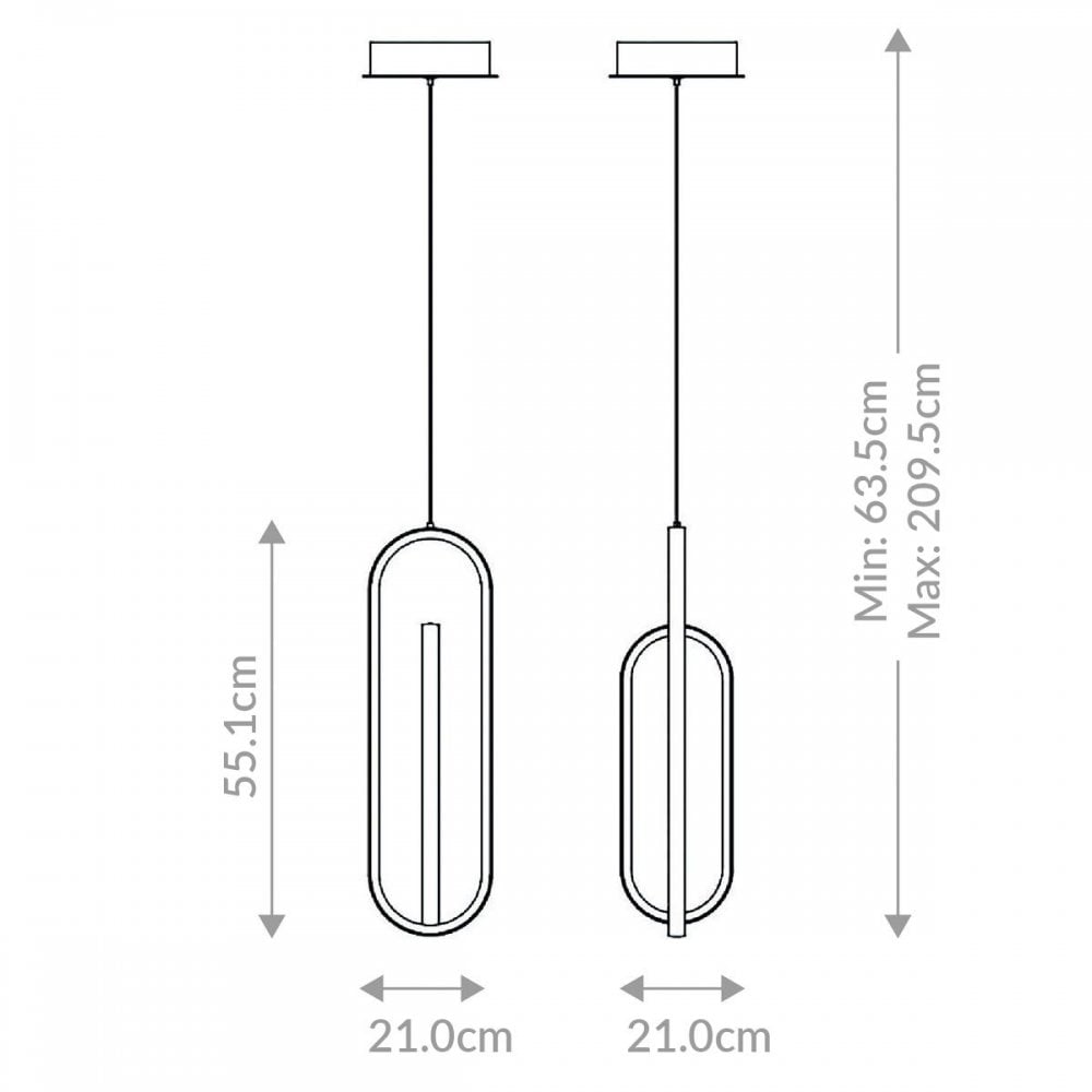 QN-DEMARK-LP-BK Demark LED Linear Pendant Matte Black
