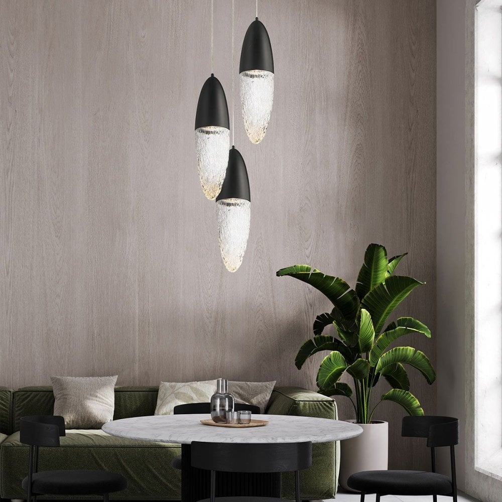 QN-ECROU-1P-BK Ecrou Pendant Matte Black