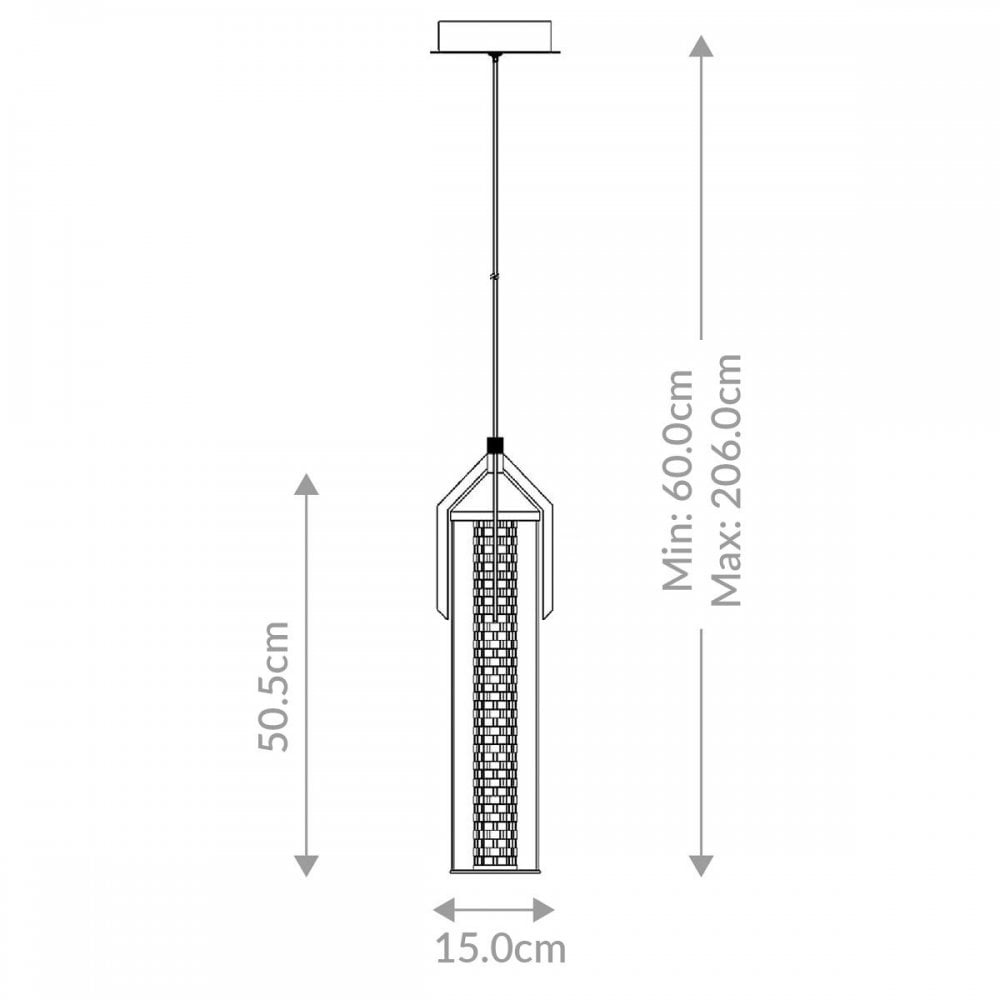 QN-ESPADA-1P-PC Espada LED Pendant Polished Chrome