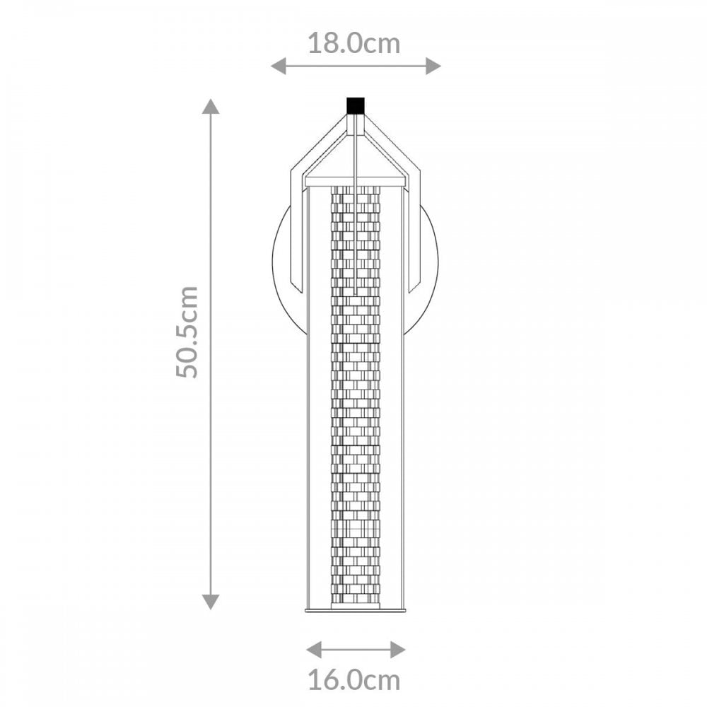 QN-ESPADA-1W-PC Espada LED Bathroom Wall Light Polished Chrome