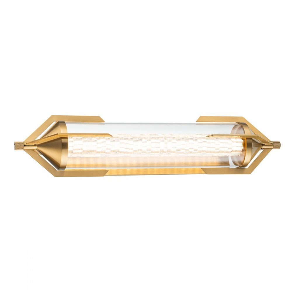 QN-ESPADA-2W-BG Espada Tall LED Bathroom Wall / Above Mirror Light Brushed Gold