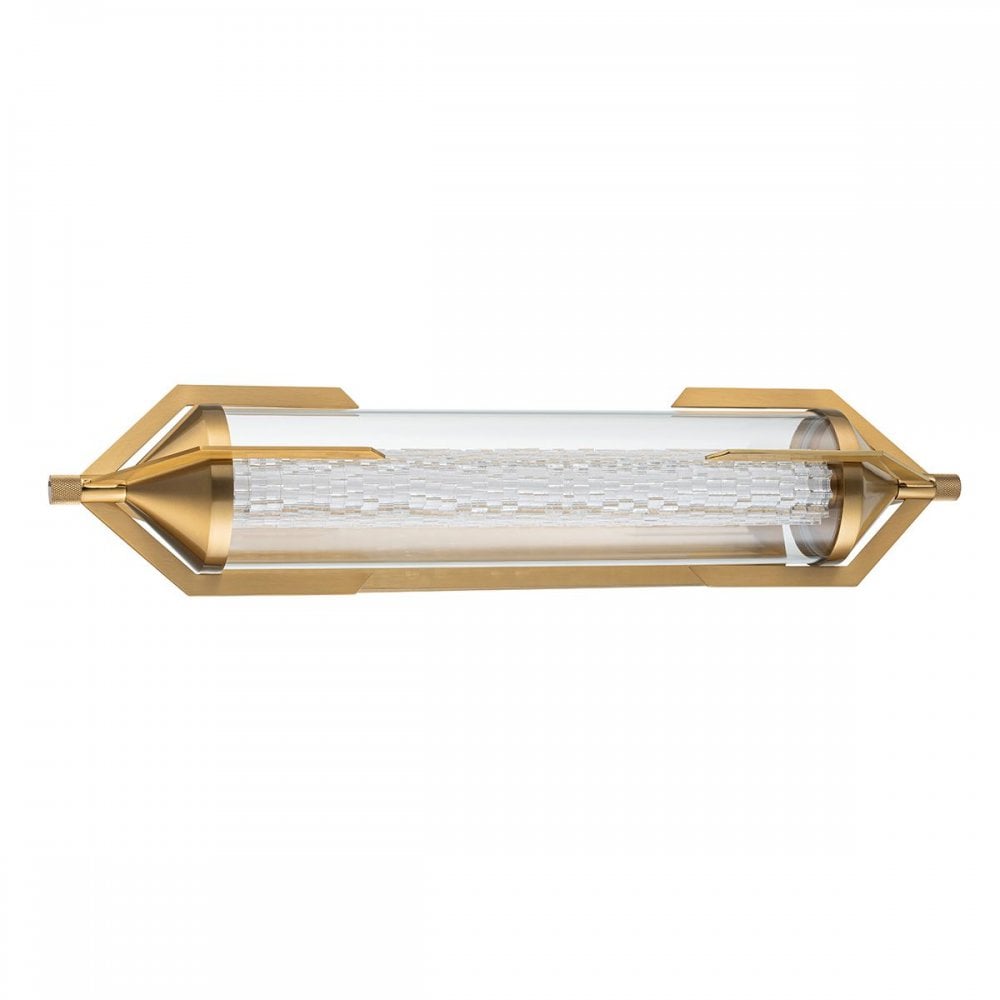 QN-ESPADA-2W-BG Espada Tall LED Bathroom Wall / Above Mirror Light Brushed Gold
