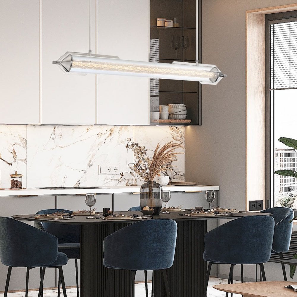 QN-ESPADA-LP-PC Espada LED Linear Pendant Polished Chrome