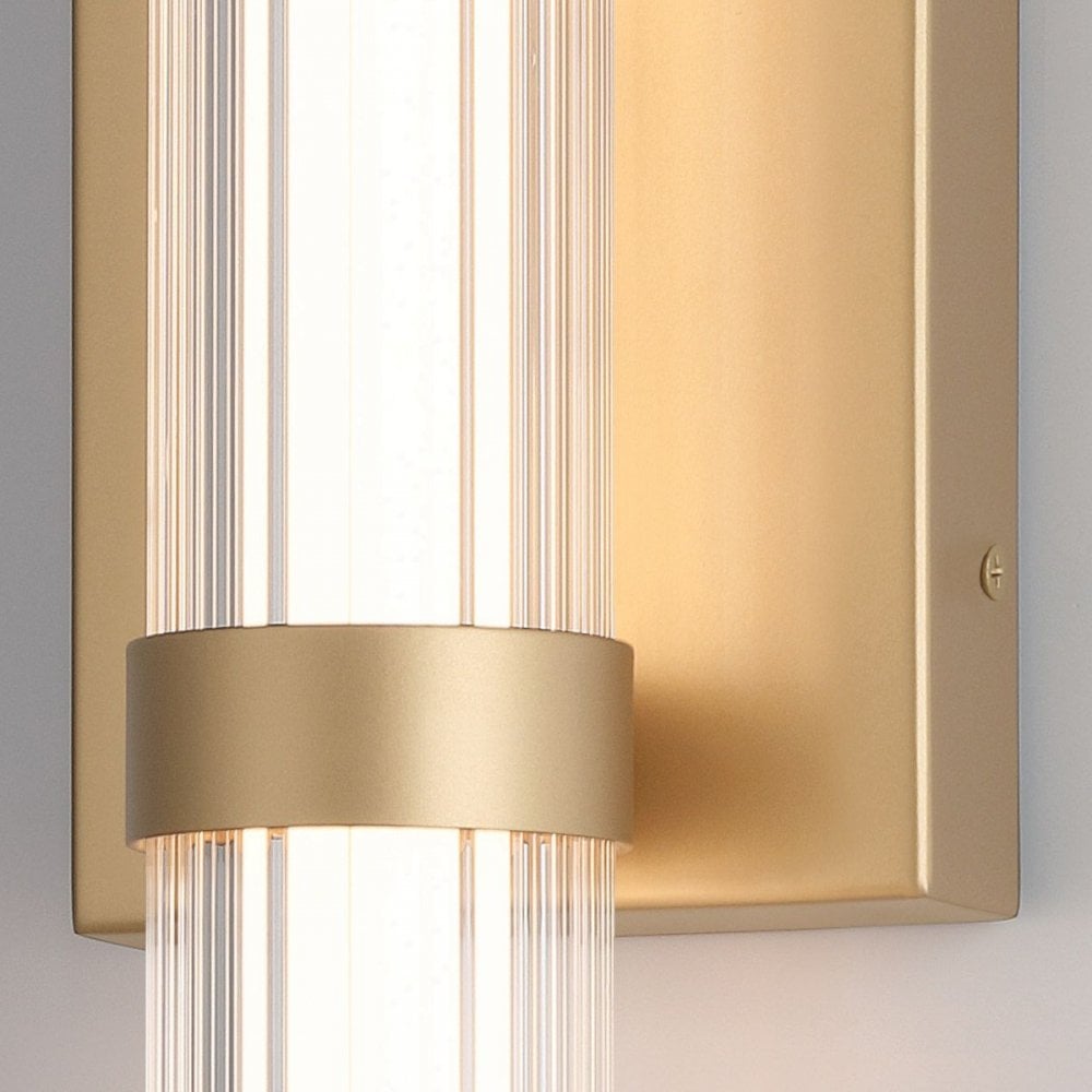 QN-FAYTON-M-BG Fayton Outdoor Medium LED Wall Light Brushed Gold