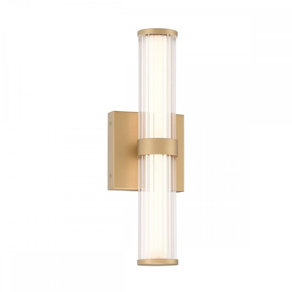 QN-FAYTON-S-BG Fayton Outdoor Small LED Wall Light Brushed Gold