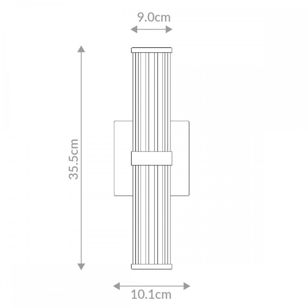 QN-FAYTON-S-BG Fayton Outdoor Small LED Wall Light Brushed Gold