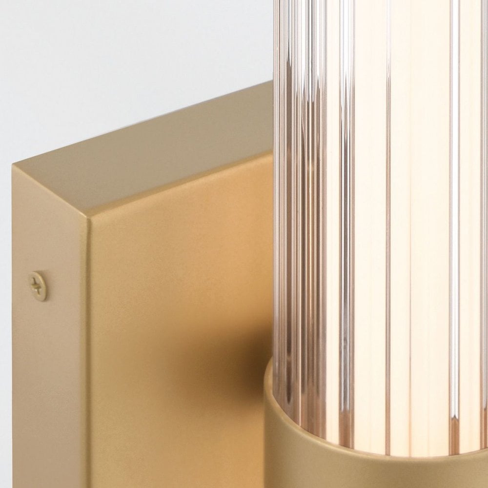QN-FAYTON-S-BG Fayton Outdoor Small LED Wall Light Brushed Gold