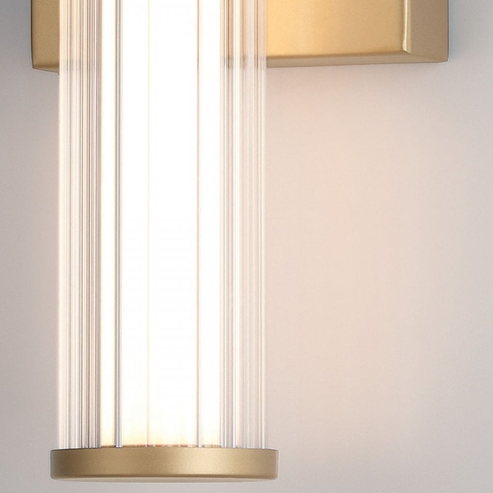 QN-FAYTON-S-BG Fayton Outdoor Small LED Wall Light Brushed Gold