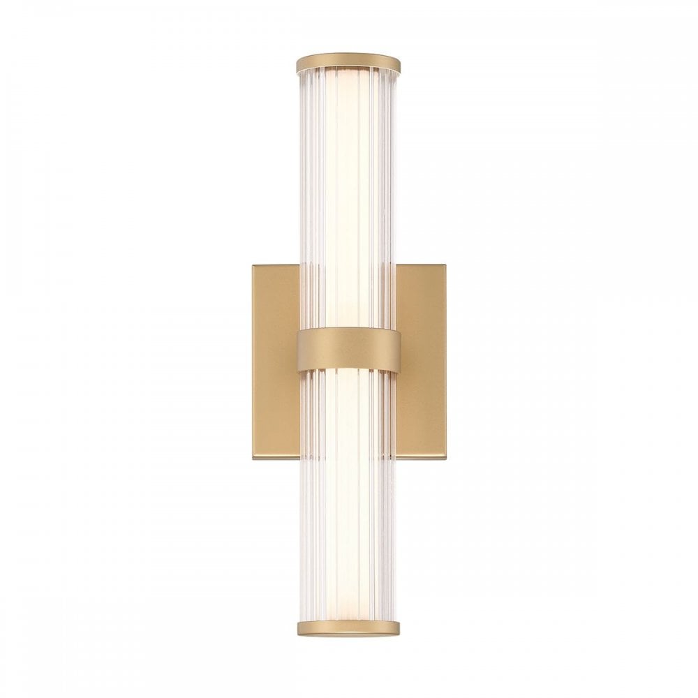QN-FAYTON-S-BG Fayton Outdoor Small LED Wall Light Brushed Gold