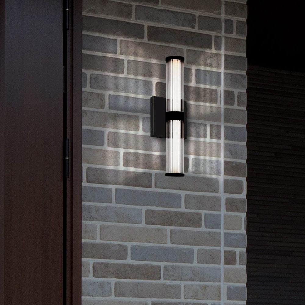 QN-FAYTON-S-BK Fayton Outdoor Small LED Wall Light Matte Black
