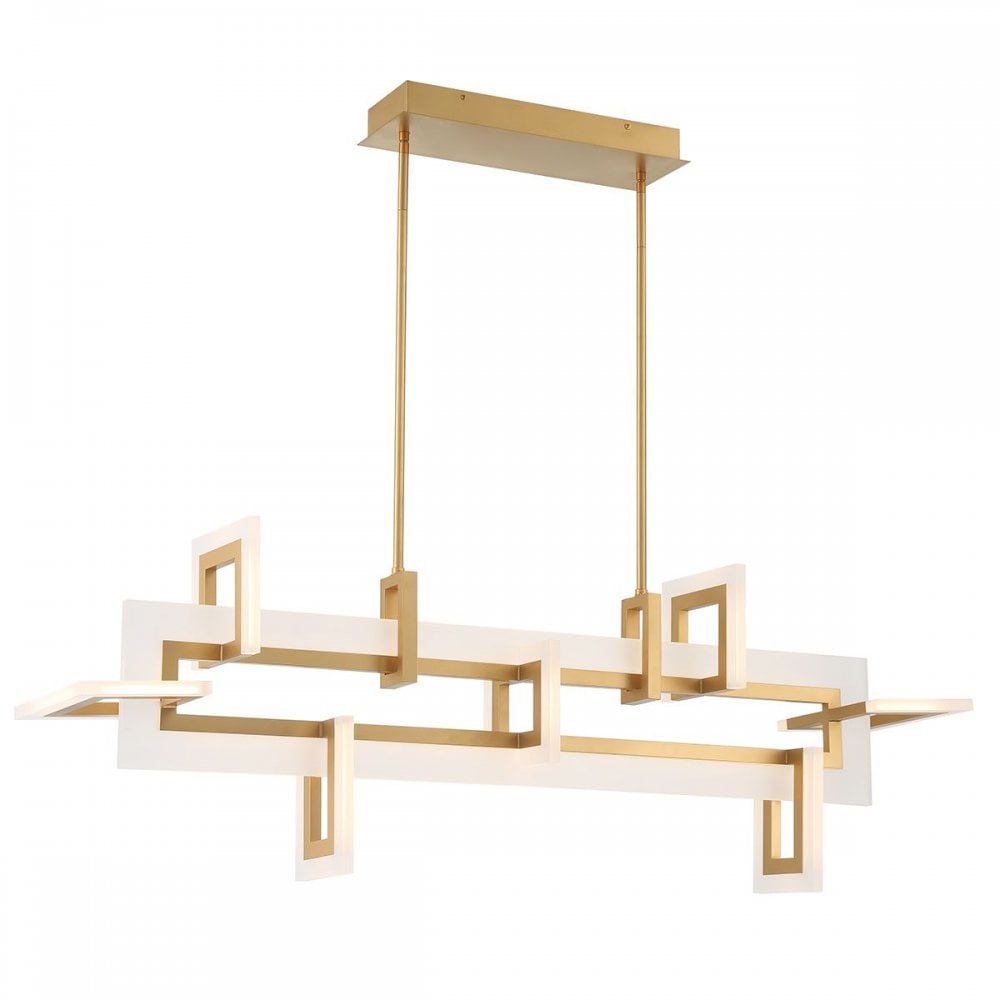 QN-INIZIO-LP-M-BG Inizio LED Linear Pendant Medium Brushed Gold