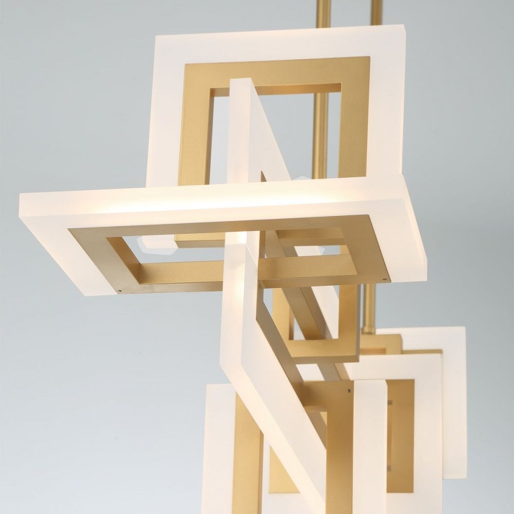 QN-INIZIO-LP-M-BG Inizio LED Linear Pendant Medium Brushed Gold