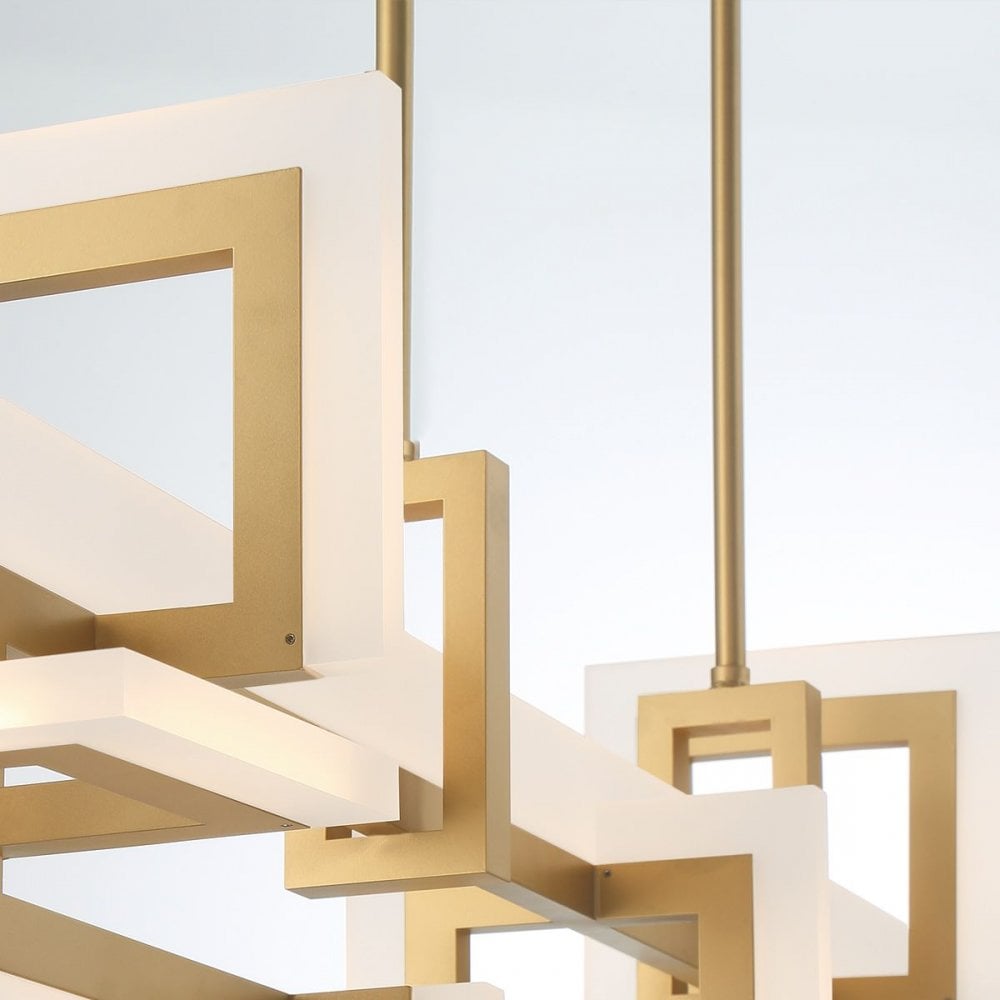 QN-INIZIO-LP-M-BG Inizio LED Linear Pendant Medium Brushed Gold