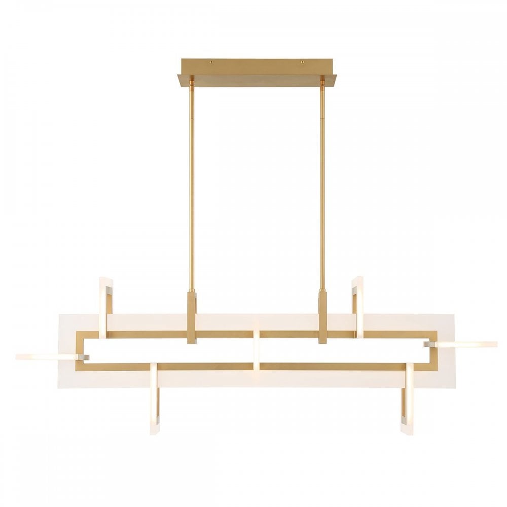 QN-INIZIO-LP-M-BG Inizio LED Linear Pendant Medium Brushed Gold