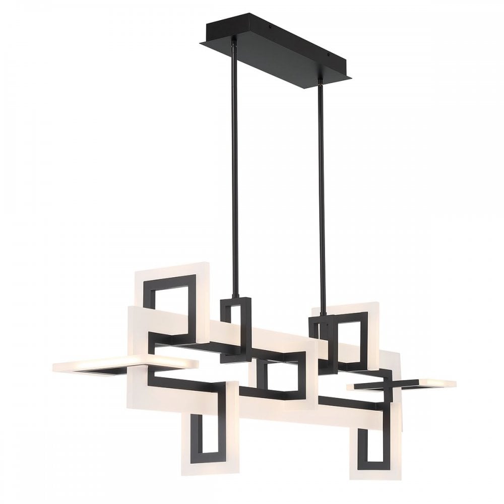 QN-INIZIO-LP-M-BK Inizio LED Linear Pendant Medium Matte Black