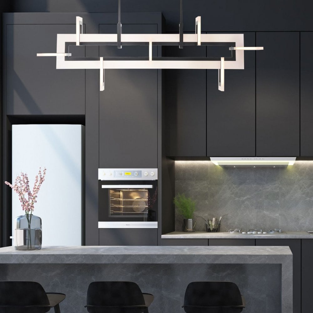 QN-INIZIO-LP-M-BK Inizio LED Linear Pendant Medium Matte Black