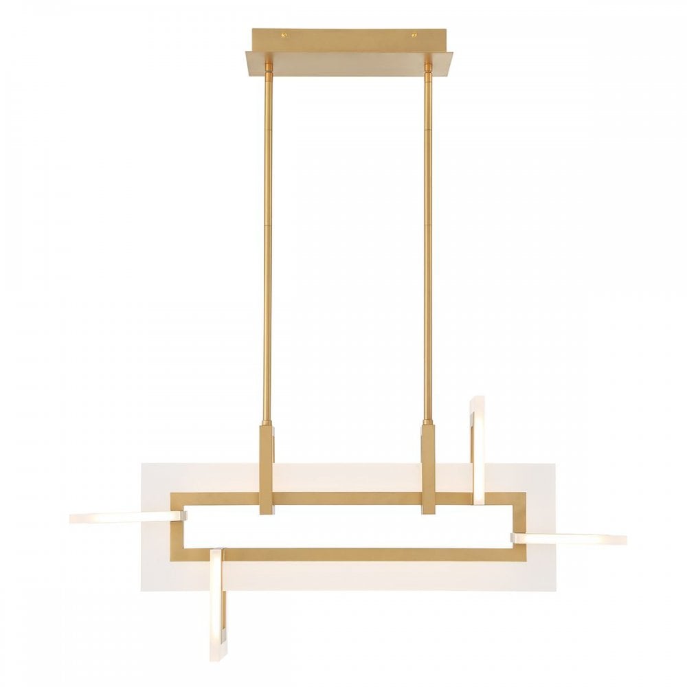 QN-INIZIO-LP-S-BG Inizio LED Linear Pendant Small Brushed Gold