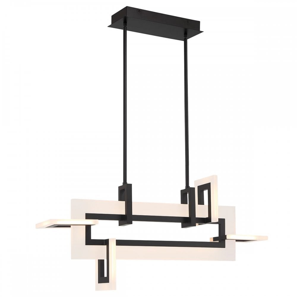 QN-INIZIO-LP-S-BK Inizio LED Linear Pendant Small Matte Black
