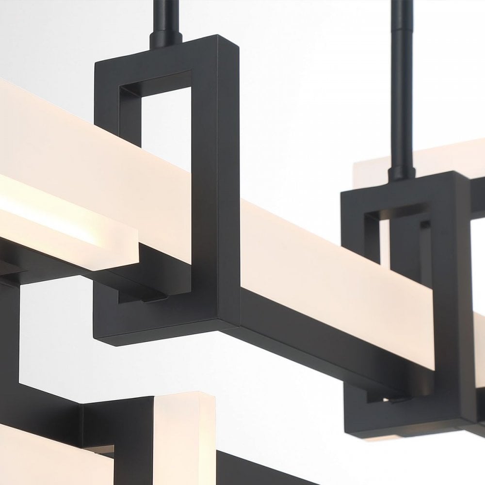 QN-INIZIO-LP-S-BK Inizio LED Linear Pendant Small Matte Black