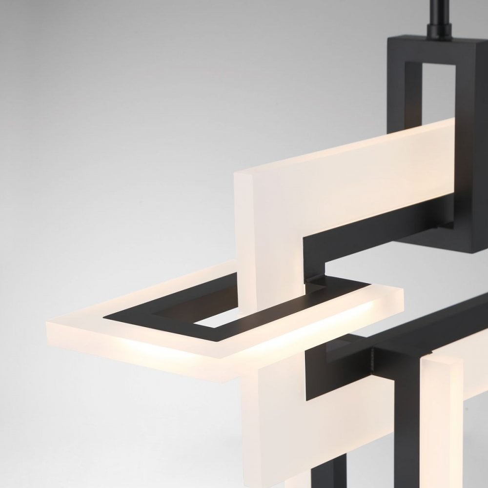 QN-INIZIO-LP-S-BK Inizio LED Linear Pendant Small Matte Black