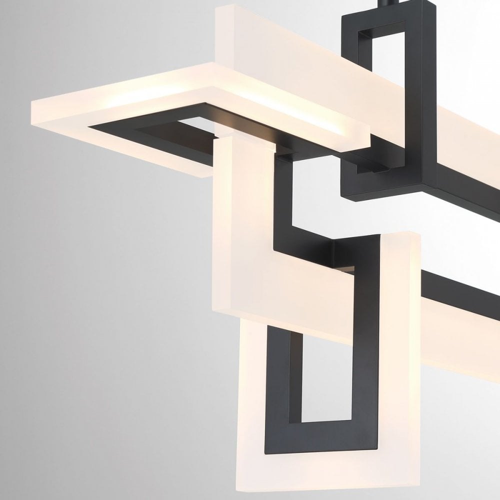QN-INIZIO-LP-S-BK Inizio LED Linear Pendant Small Matte Black