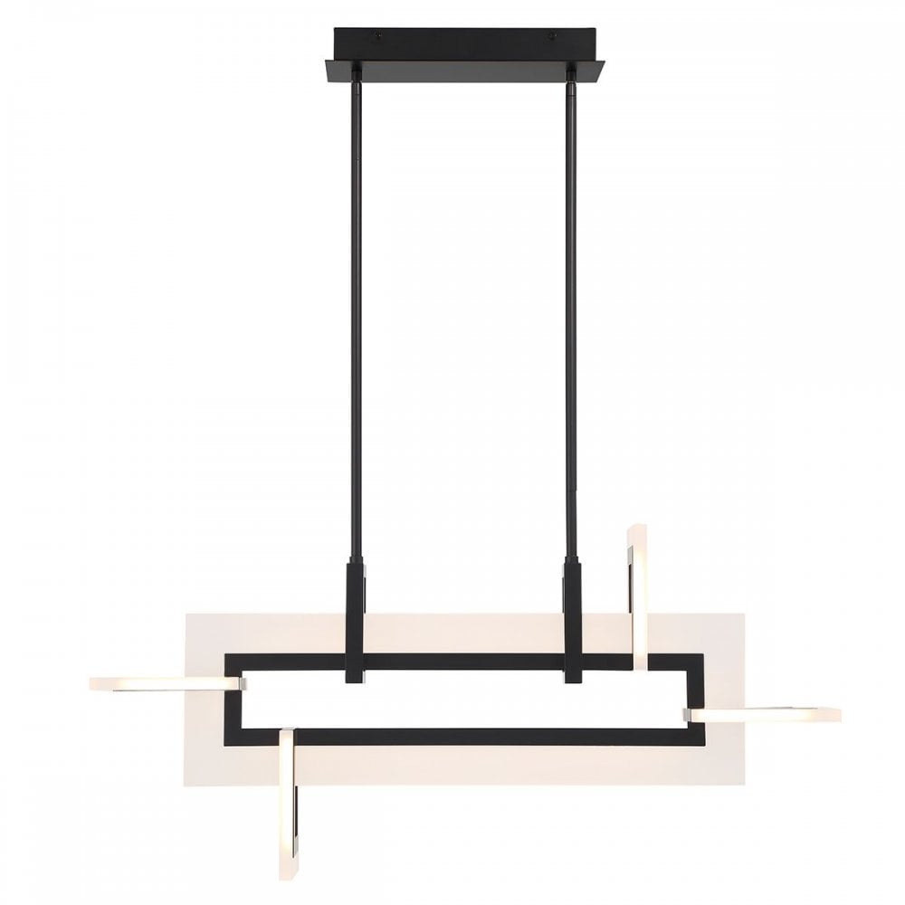 QN-INIZIO-LP-S-BK Inizio LED Linear Pendant Small Matte Black