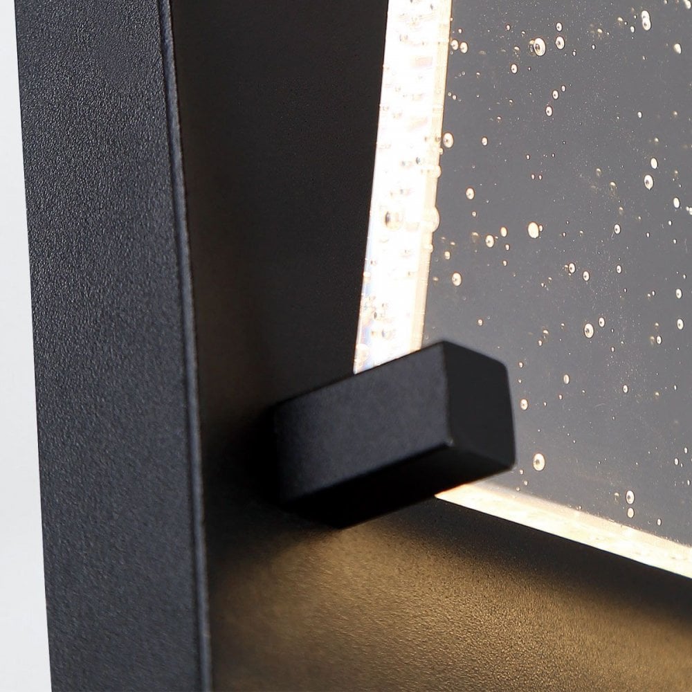 QN-KABO-M-BK Kabo LED Outdoor Wall Light Medium Textured Black