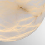 QN-KEPLER-1P-M-BG Kepler LED Alabaster Pendant Medium Brushed Gold
