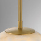 QN-KEPLER-1P-M-BG Kepler LED Alabaster Pendant Medium Brushed Gold