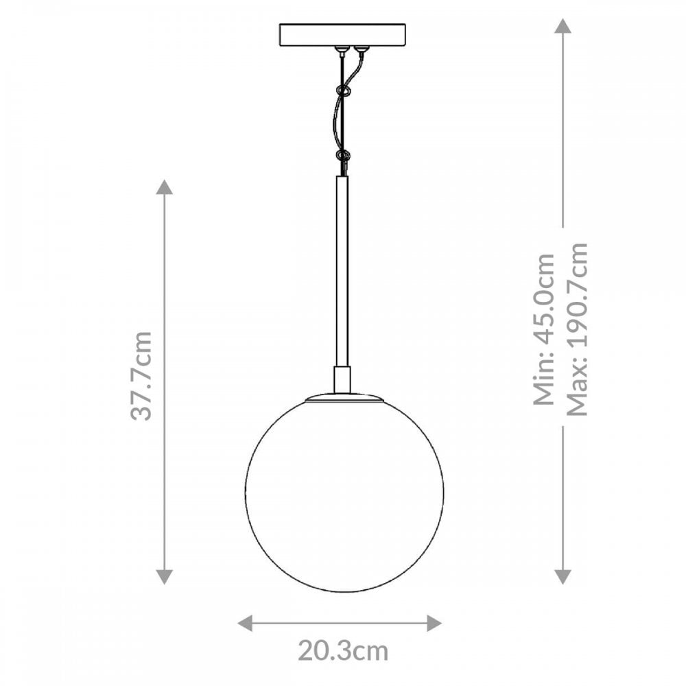 QN-KEPLER-1P-S-BG Kepler LED Alabster Pendant Small Brushed Gold