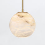QN-KEPLER-1P-S-BG Kepler LED Alabster Pendant Small Brushed Gold
