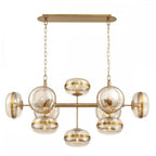 QN-NOTTINGHAM-10LP-AB Nottingham 10 Light Linear Pendant Antique Brass