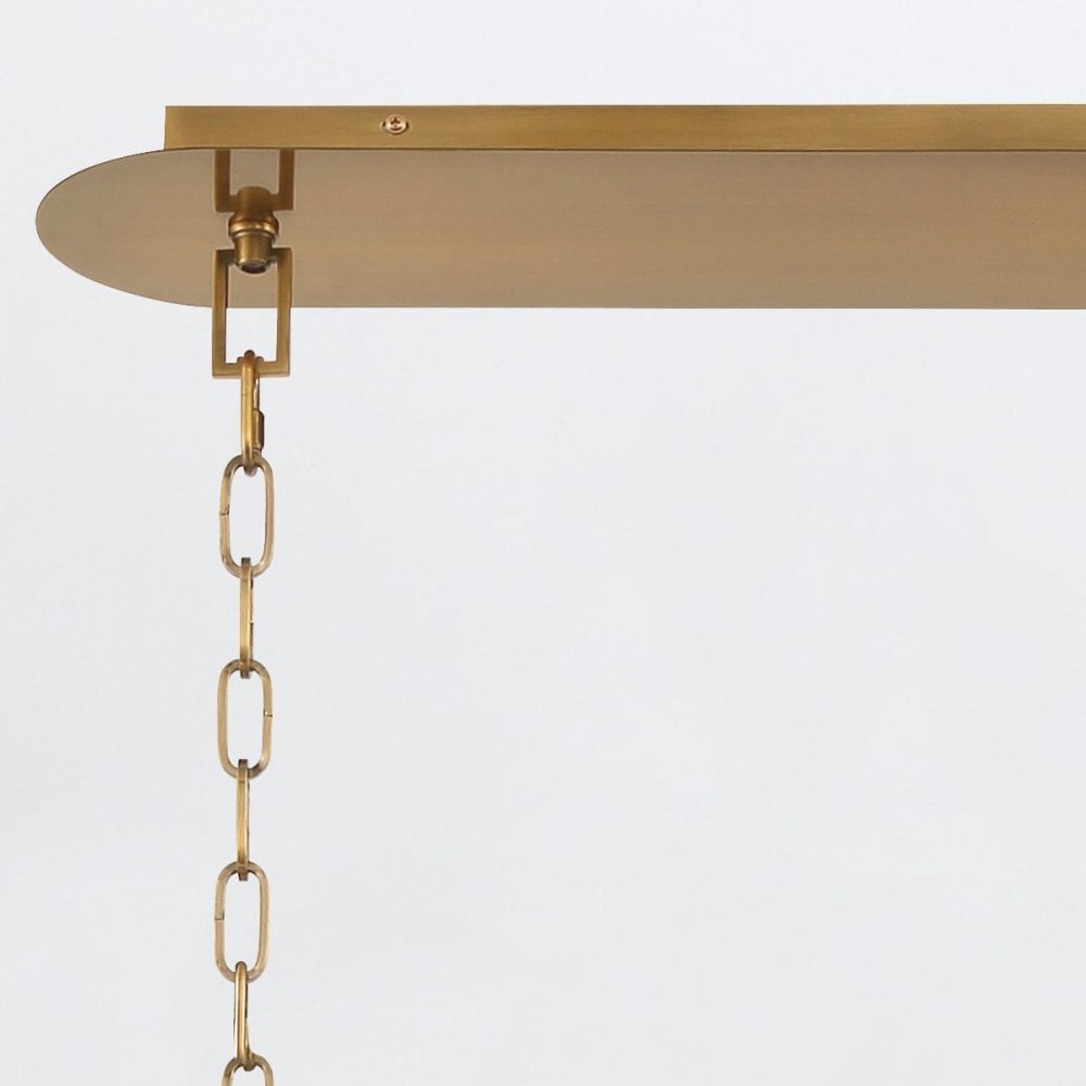 QN-NOTTINGHAM-10LP-AB Nottingham 10 Light Linear Pendant Antique Brass