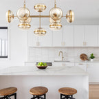 QN-NOTTINGHAM-10LP-AB Nottingham 10 Light Linear Pendant Antique Brass