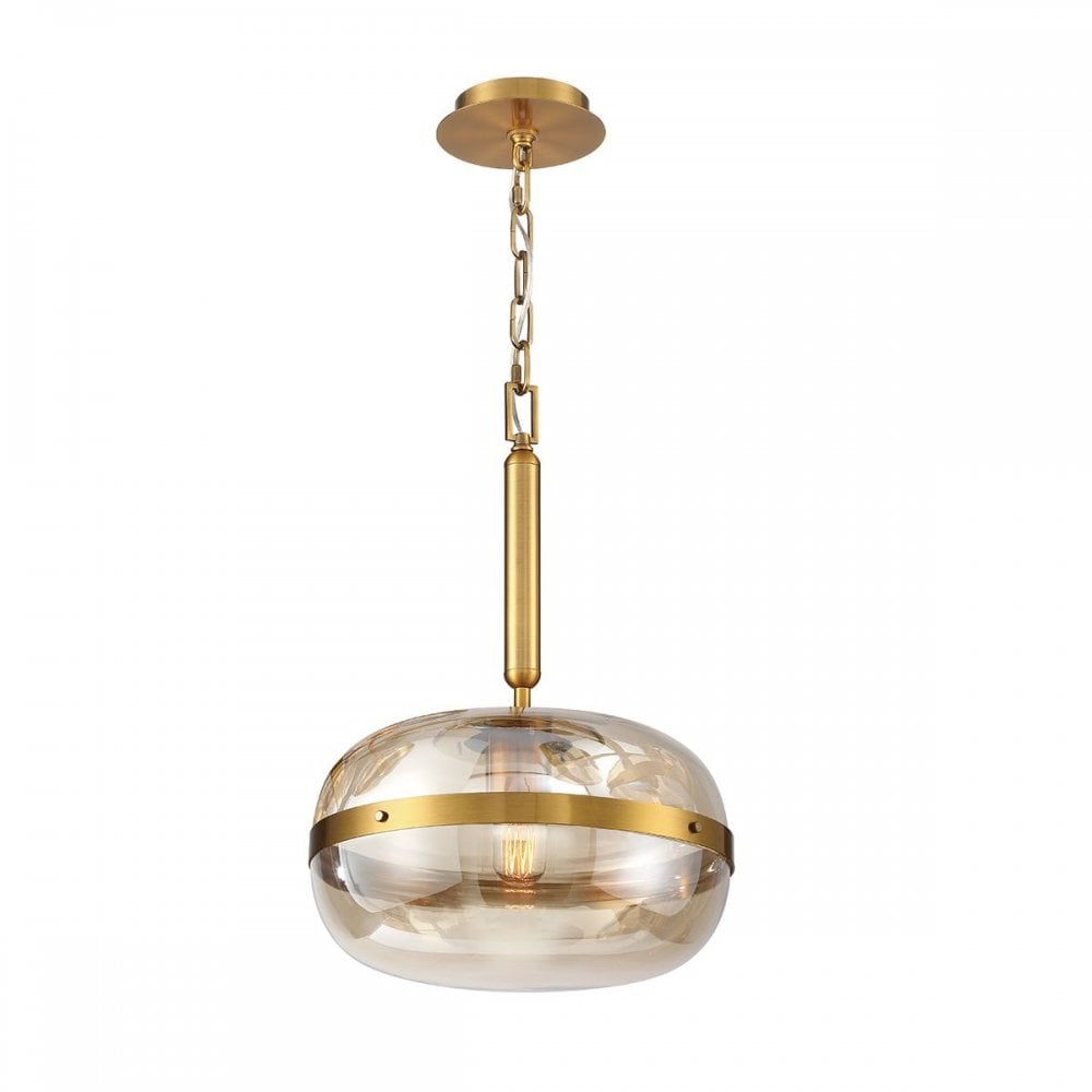QN-NOTTINGHAM-1P-AB Nottingham 1 Light Pendant Antique Brass