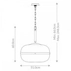 QN-NOTTINGHAM-3P-AB Nottingham 3 Light Pendant Antique Brass