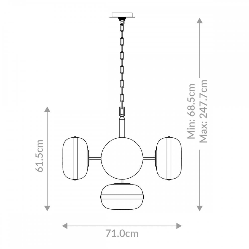 QN-NOTTINGHAM-5P-AB Nottingham 5 Light Pendant chandelier Antique Brass