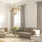 QN-NOTTINGHAM-5P-AB Nottingham 5 Light Pendant chandelier Antique Brass