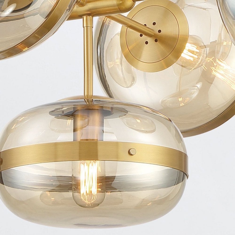 QN-NOTTINGHAM-5P-AB Nottingham 5 Light Pendant chandelier Antique Brass