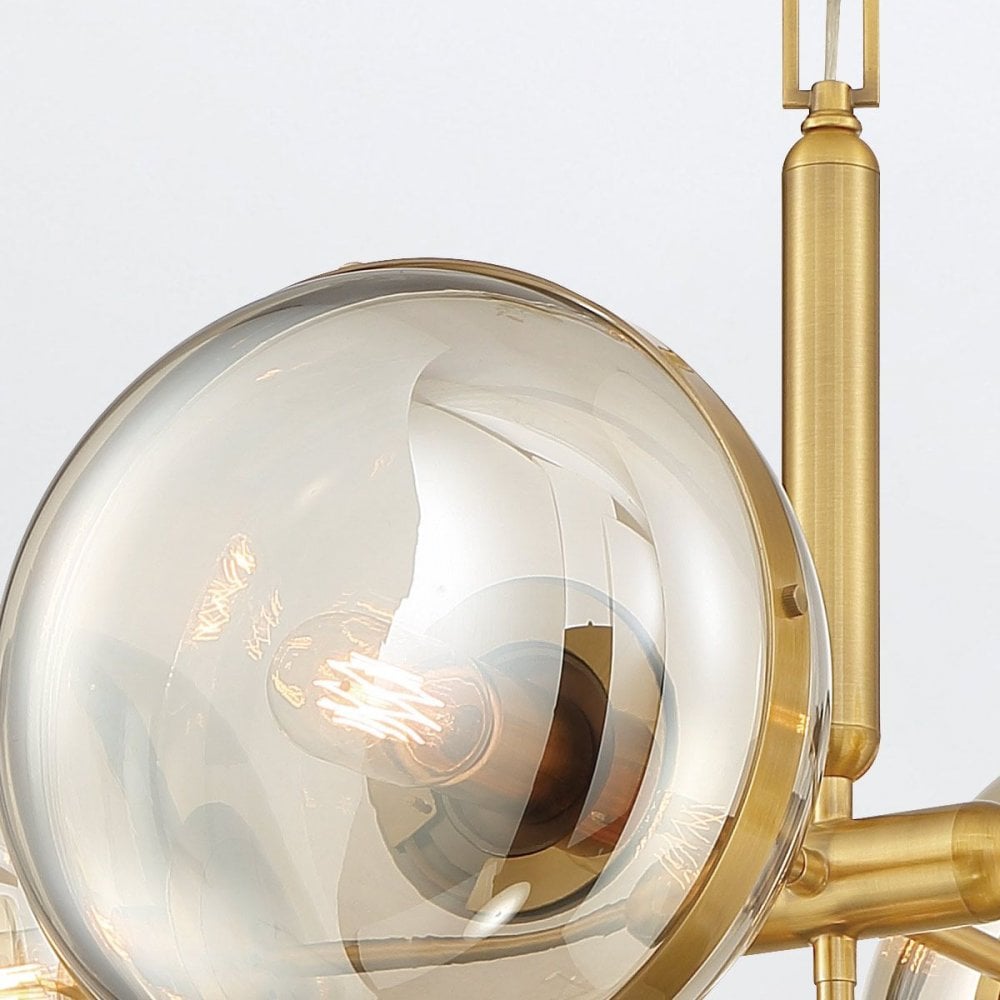 QN-NOTTINGHAM-5P-AB Nottingham 5 Light Pendant chandelier Antique Brass