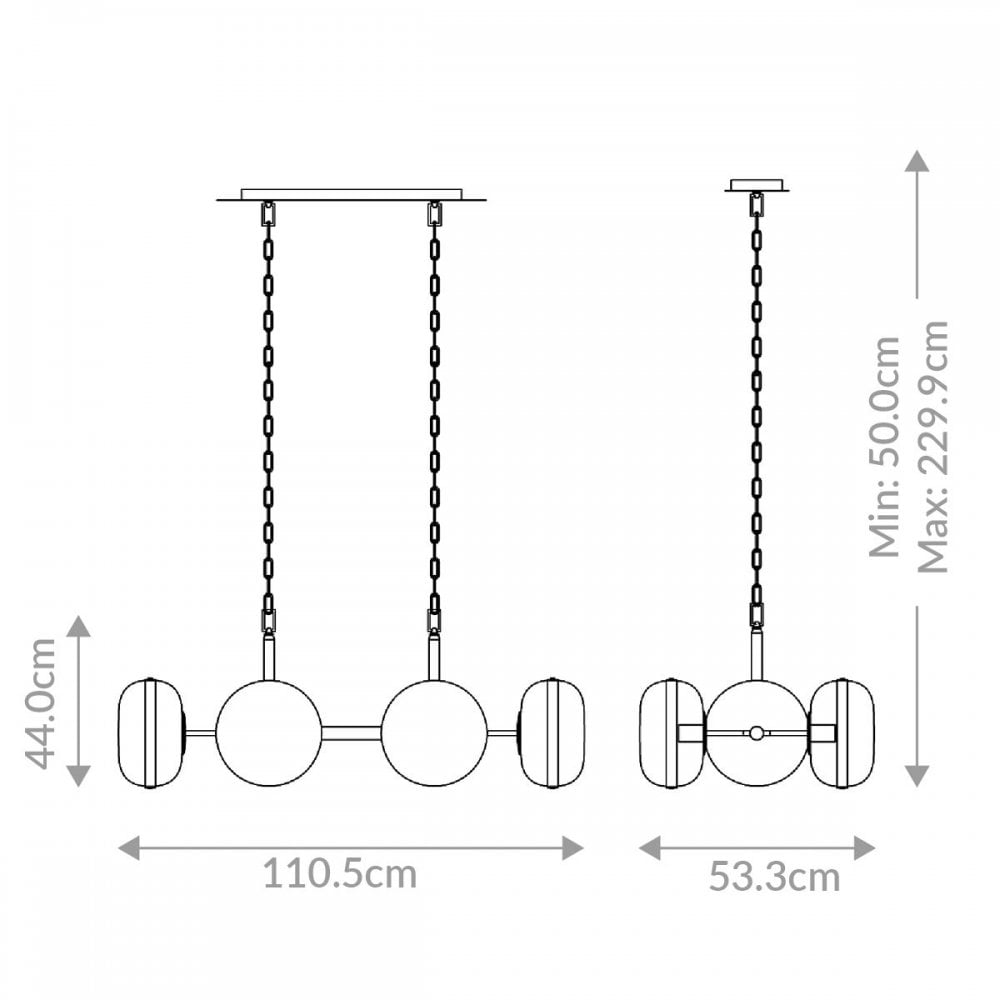 QN-NOTTINGHAM-6LP-AB Nottingham 6 Light Linear Pendant Antique Brass