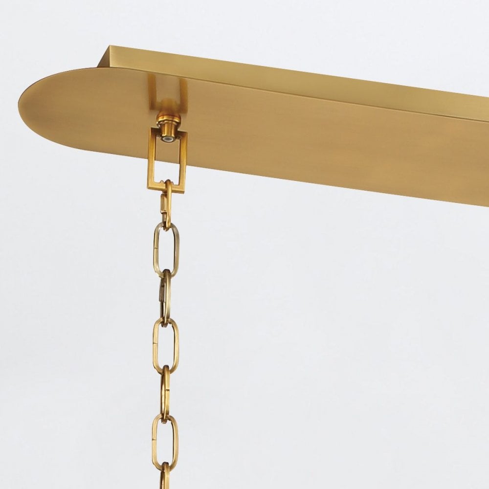 QN-NOTTINGHAM-6LP-AB Nottingham 6 Light Linear Pendant Antique Brass