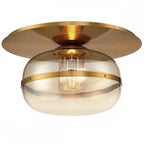 QN-NOTTINGHAM-F-L-AB Nottingham 3 Light Ceiling Flush Large Antique Brass